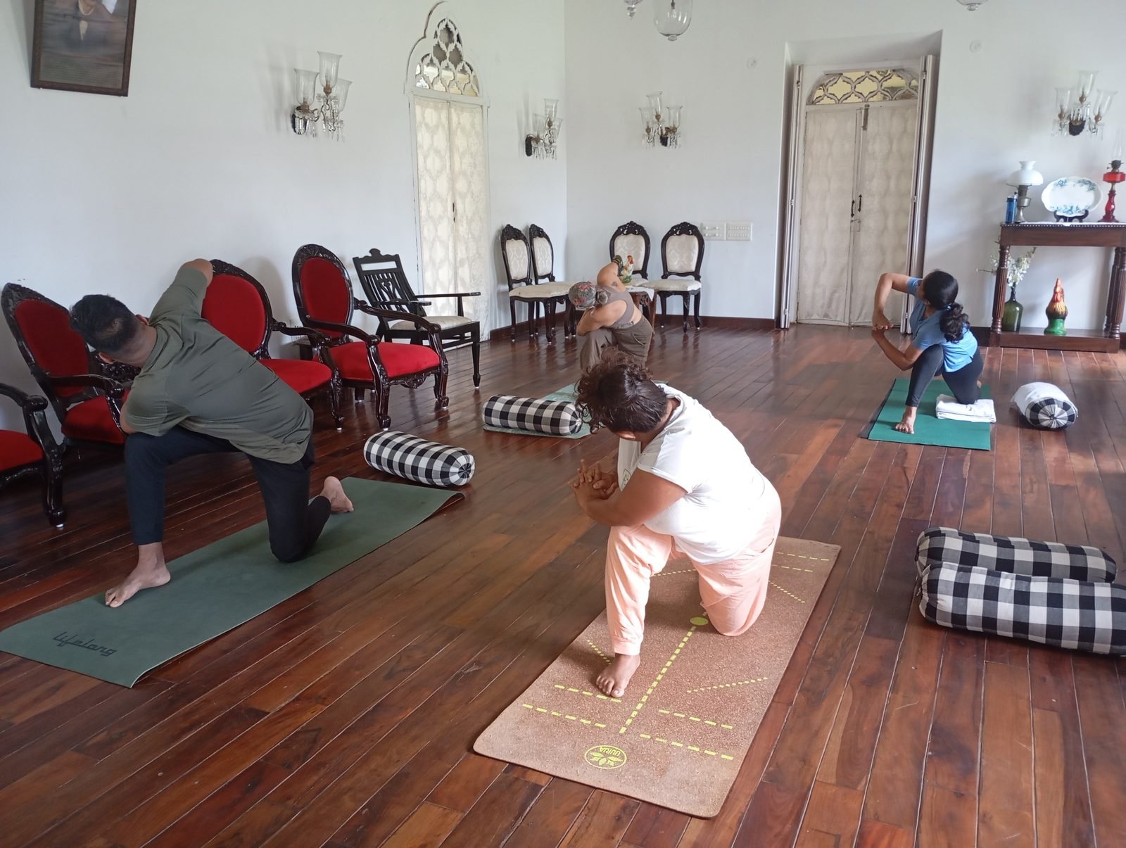 La Waha yoga class at Silva Heritage, Benaulim